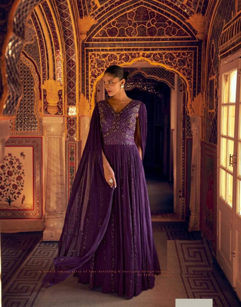 Karishma 5768 To 70 Viscose Simmer Premium Georgette Gown Collection