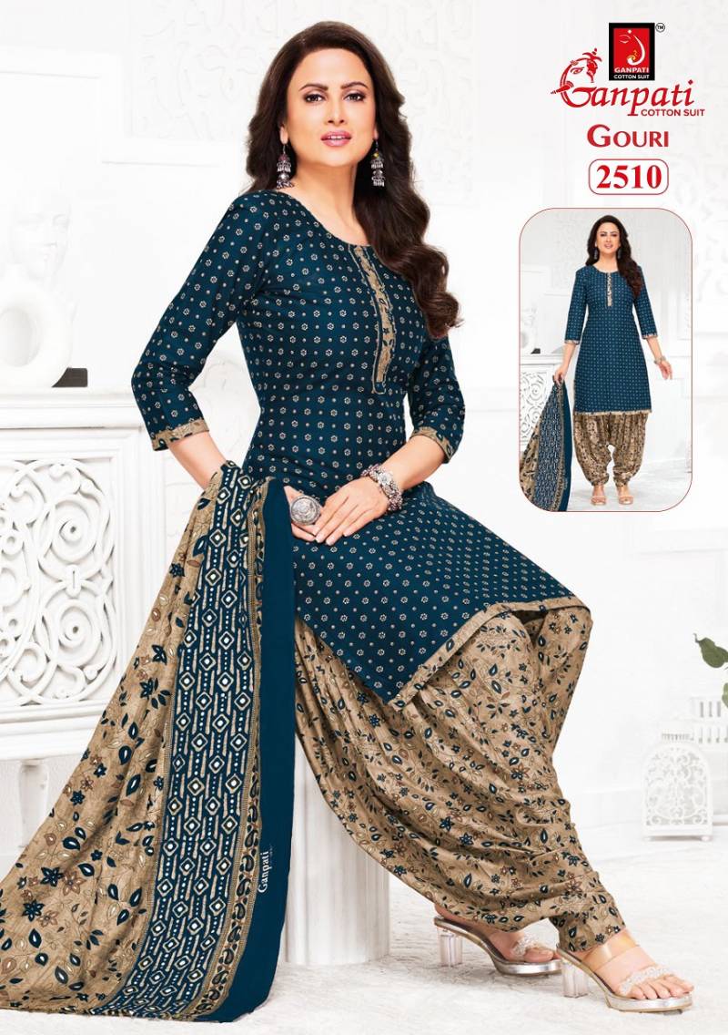 Ganpati Gouri Vol 11 Cotton Printed Patiyala Dress Material Collection