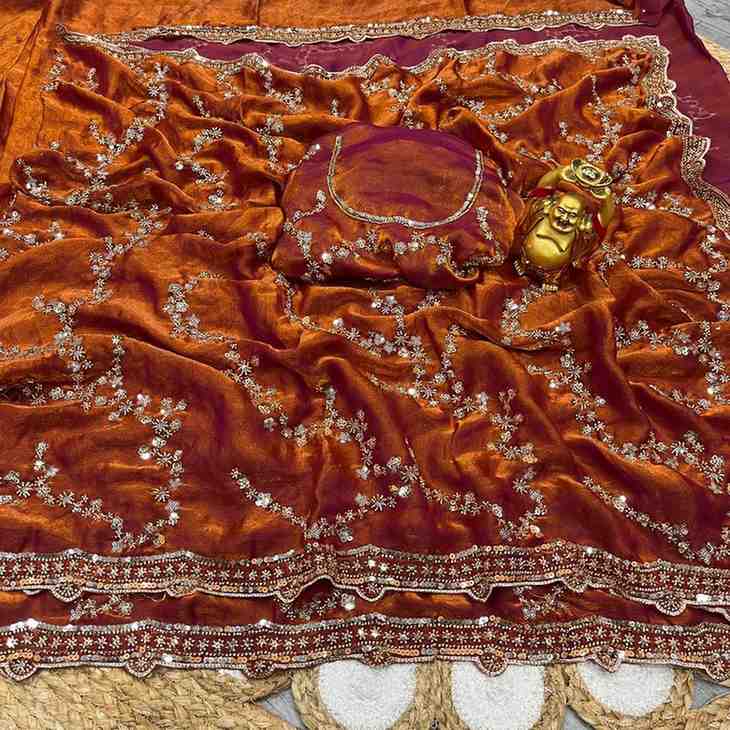 Ds 786 Space Silk And Cutdana Handwork Designer Saree Collection