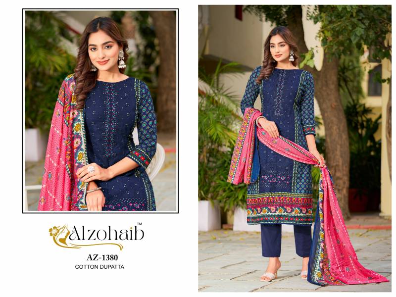 Alzohaib Haseena Cotton Dupatta Cotton Printed Pakistani Salwar Suits