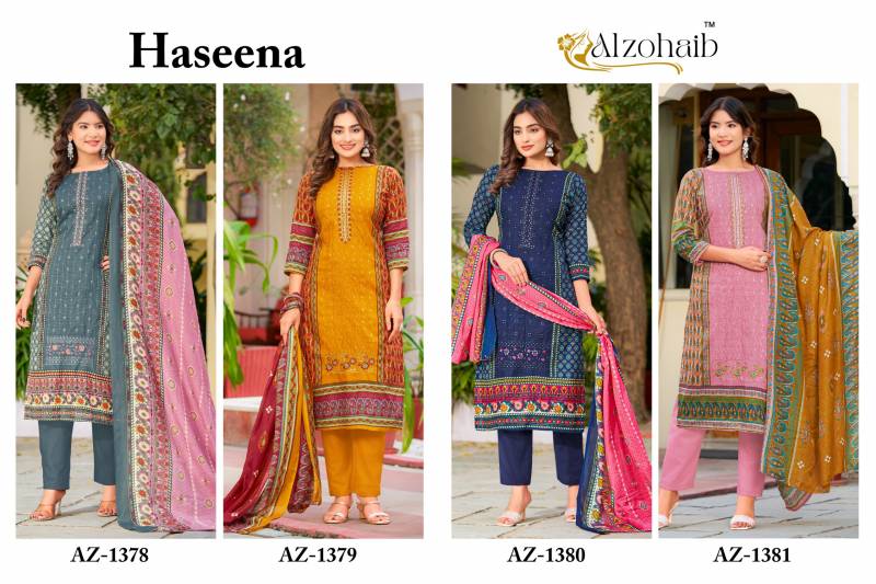 Alzohaib Haseena Cotton Dupatta Cotton Printed Pakistani Salwar Suits