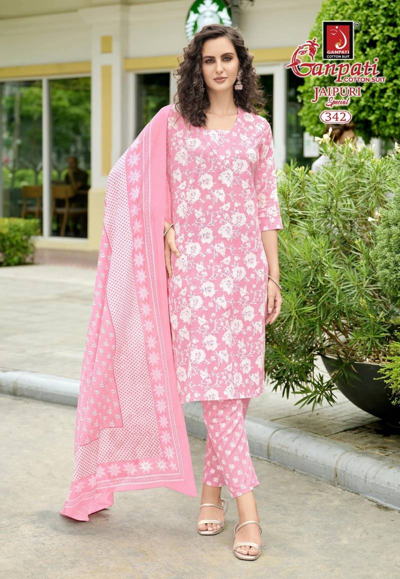 Ganpati Jaipuri Pant Vol 17 Cotton Printed Fancy Dress Material