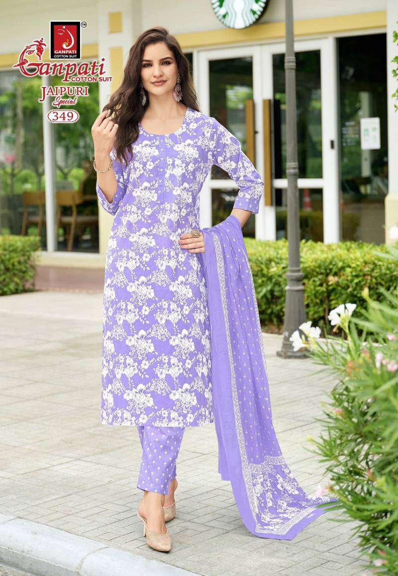 Ganpati Jaipuri Pant Vol 17 Cotton Printed Fancy Dress Material