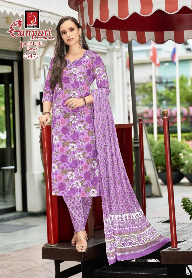 Ganpati Jaipuri Pant Vol 17 Cotton Printed Fancy Dress Material