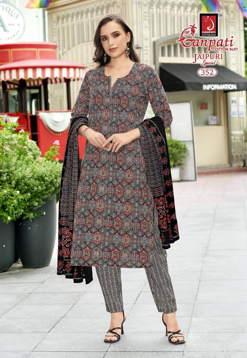 Ganpati Jaipuri Pant Vol 17 Cotton Printed Fancy Dress Material