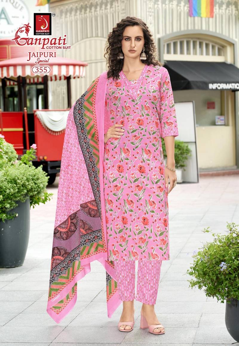 Ganpati Jaipuri Pant Vol 17 Cotton Printed Fancy Dress Material