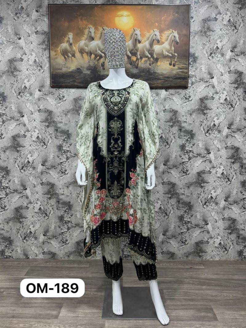 Om 189 Pure Muslin Printed Premium Co Ord Set
