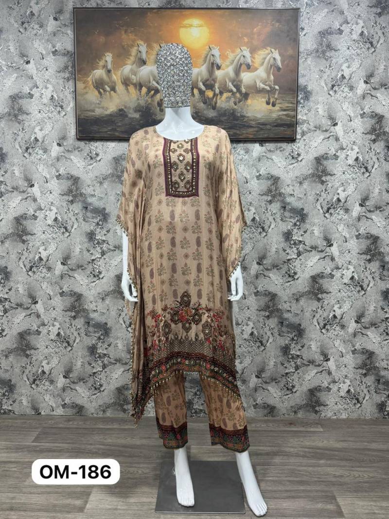 Om 186 Pure Muslin Printed Fancy Co Ord Set