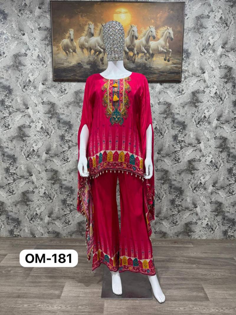 Om 181 Pure Natural Crepe Printed Fancy Co Ord Set