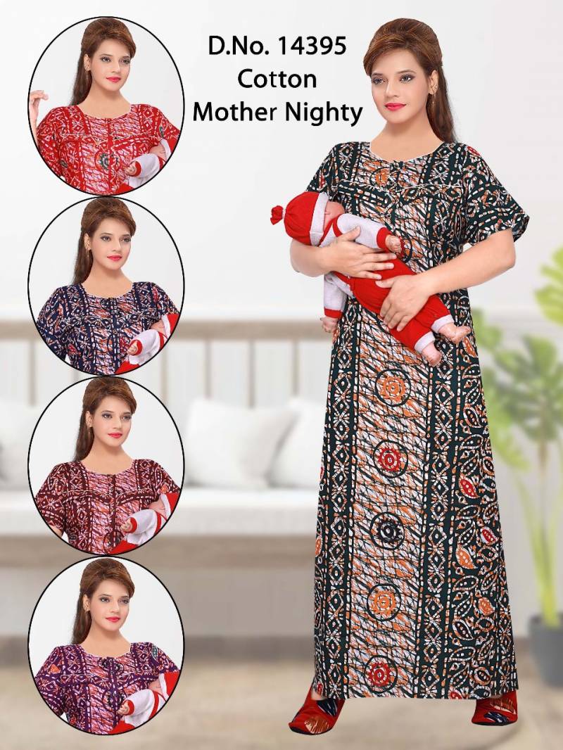 Seven Cross 14329 to 98 Cotton Printed Mother Nighty Suits Collection