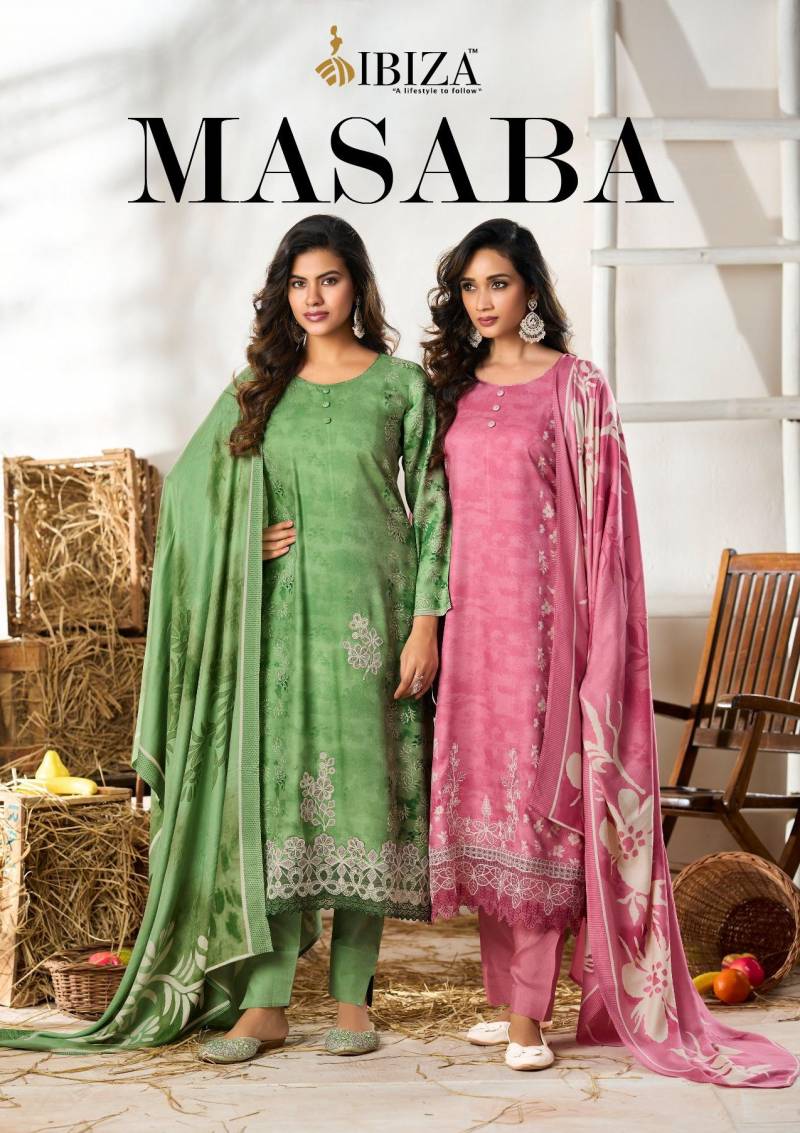 Ibiza Masaba Viscose Pashmina Embroidered Salwar Kameez Collection