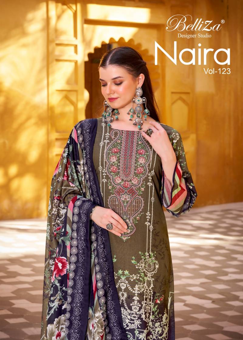 Belliza Naira Vol 123 Cotton Digital Print Dress Material Collection