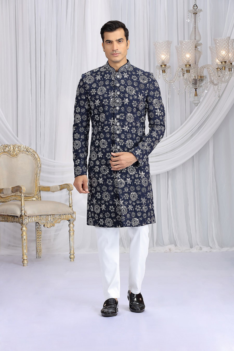Sumi 4101 To 4107 Series Art Silk Heavy Wedding Wear Mens Sherwani