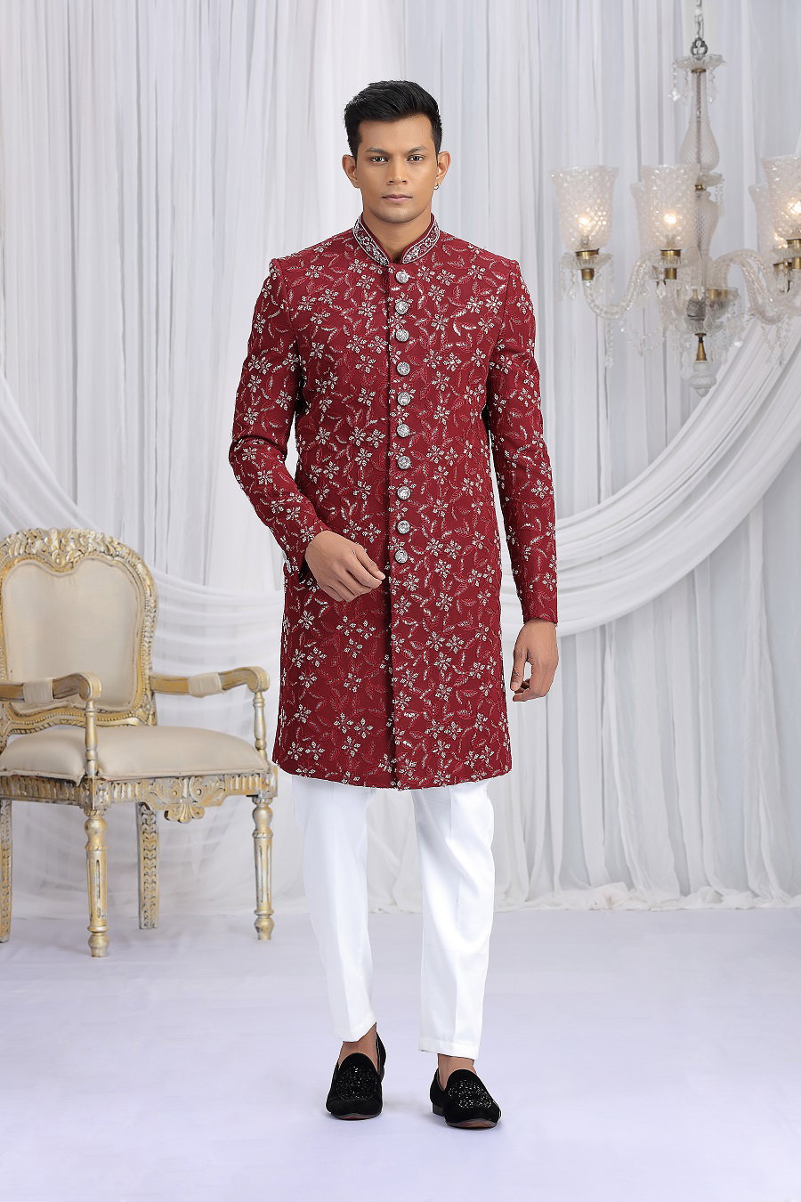 Sumi 4101 To 4107 Series Art Silk Heavy Wedding Wear Mens Sherwani