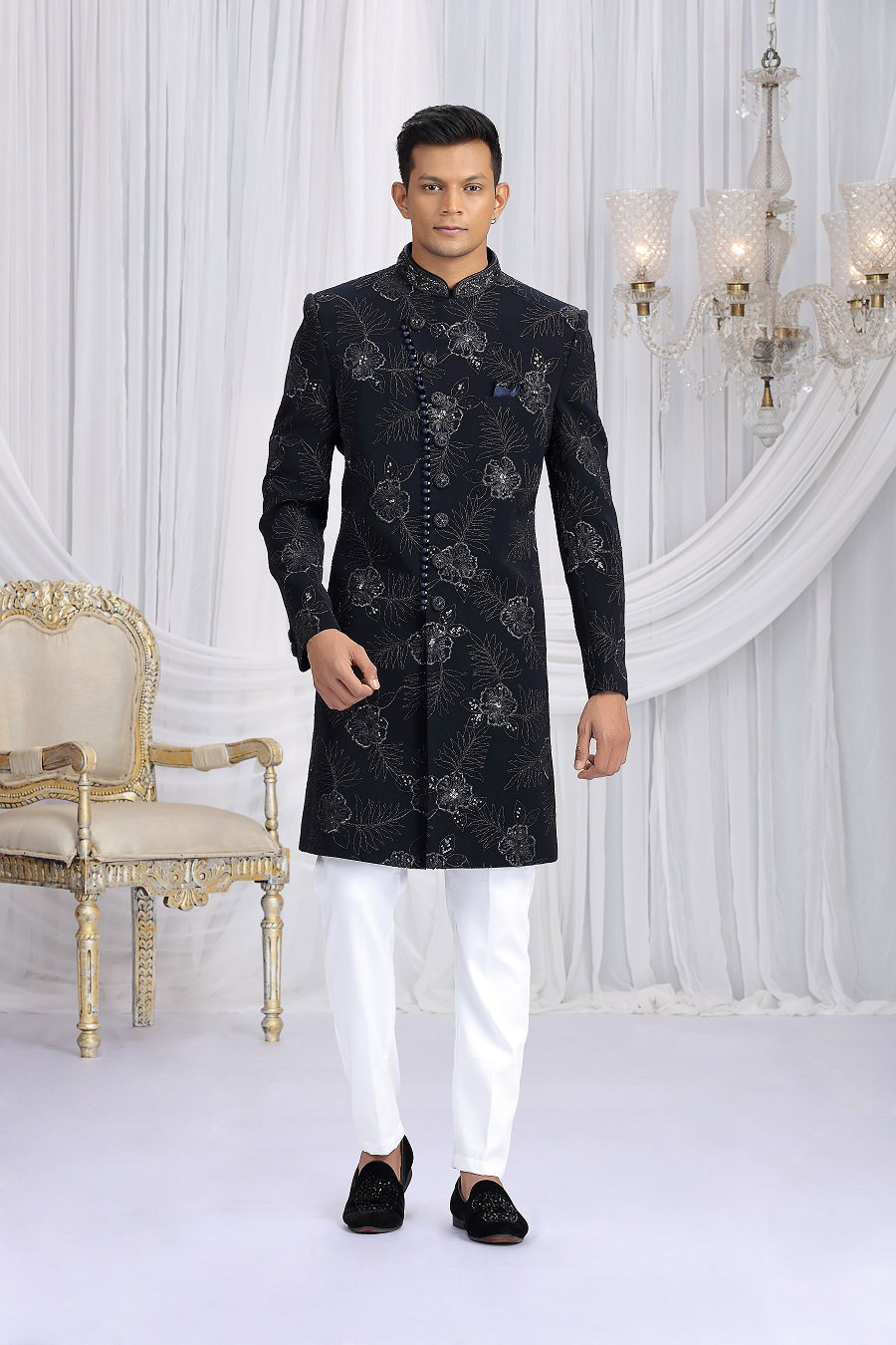 Sumi 4101 To 4107 Series Art Silk Heavy Wedding Wear Mens Sherwani