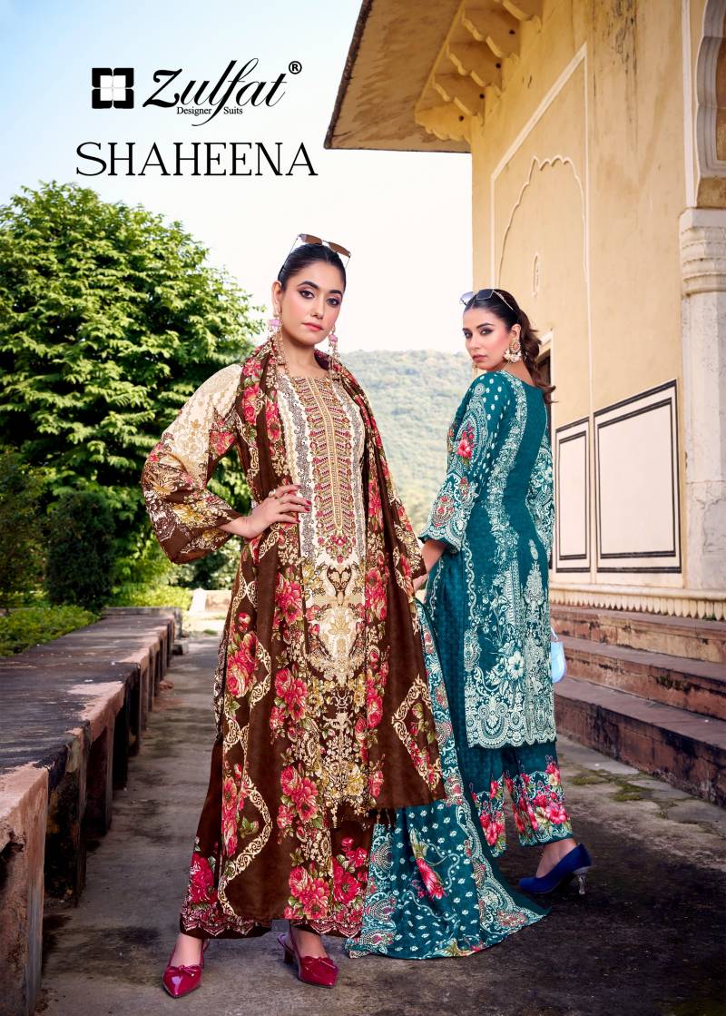 Zulfat Shaheena Rayon With Work Designer Dress Material Collection