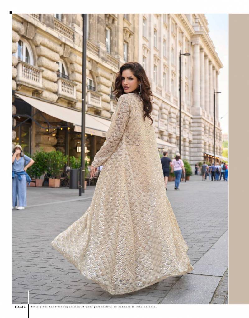 Sayuri Haseena French Crepe Silk Stylish Blouse Dhoti And Jacket