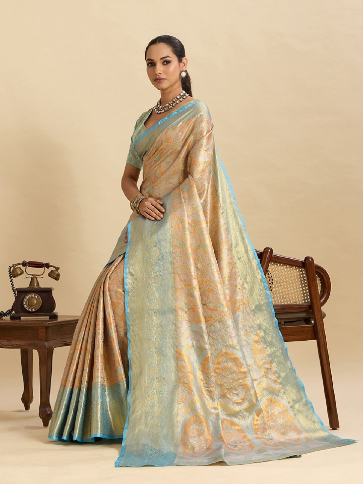 Maahi 206 Wedding Wear Heavy Jari Weaving Worked Kanjivaram Silk Saree with Un Stitched Blouse
