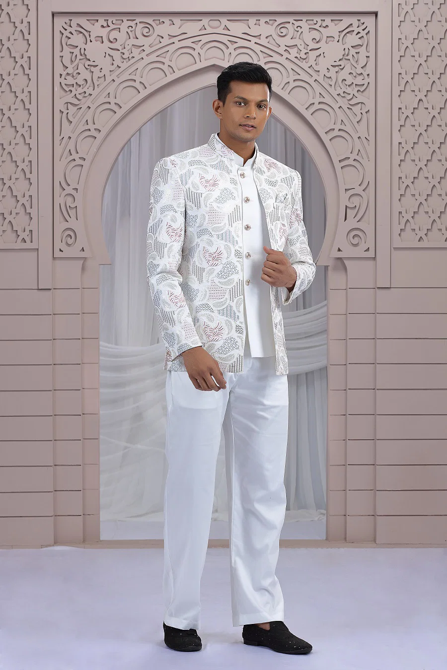 Sumi 4125 To 4129 Series Art Silk Thread Work 3 pcs Jacket Jodhpuri