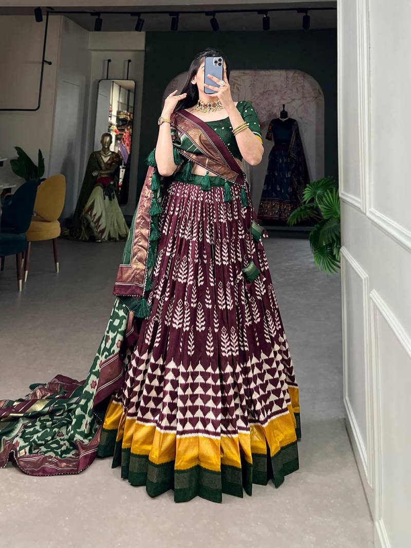 Lekha Yf 1200 Tussar Silk Floral Printed Lehenga Choli Collection
