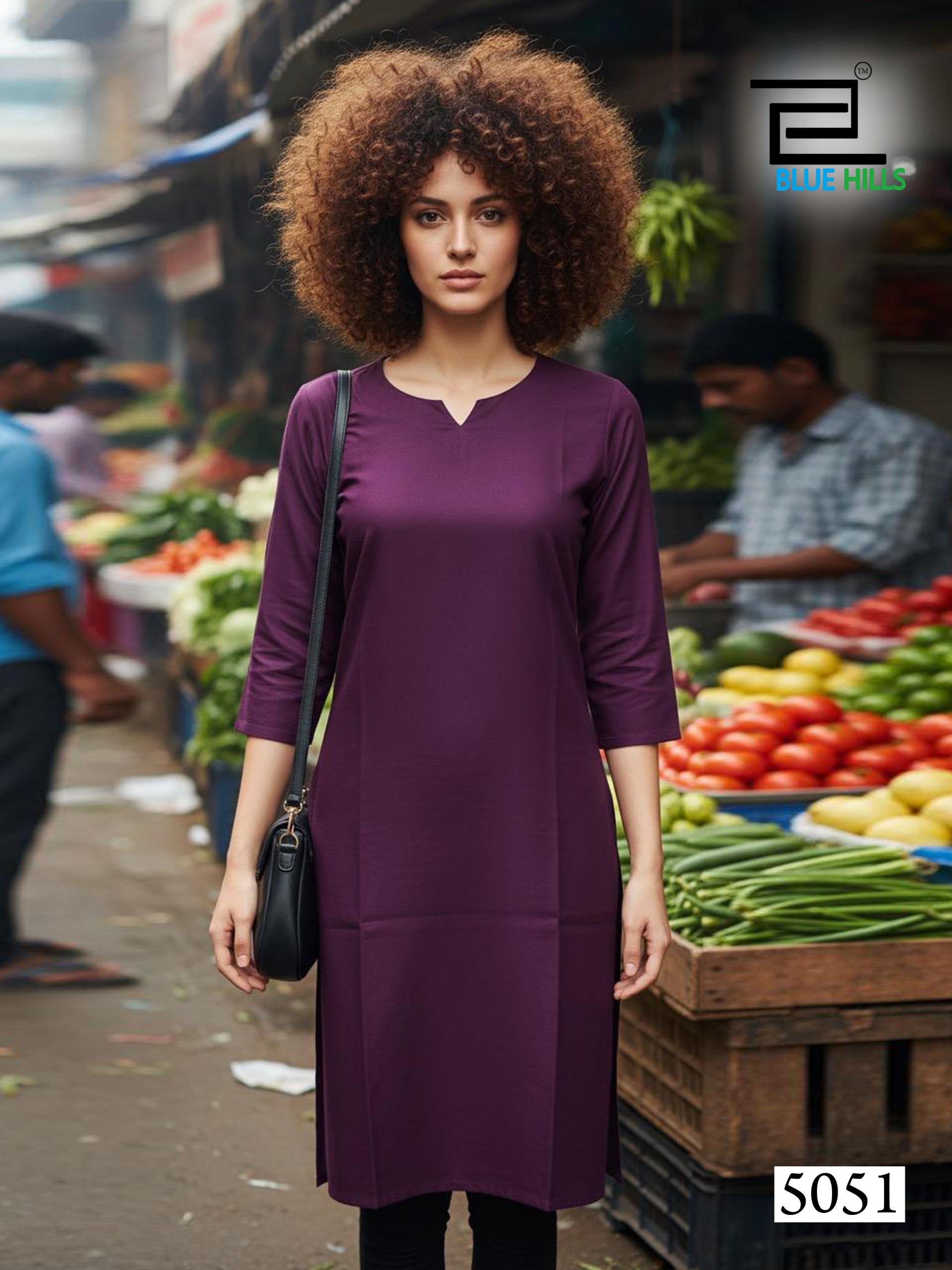 Blue Hills Solitaire Plus Size Combo Rayon Daily Wear Kurti