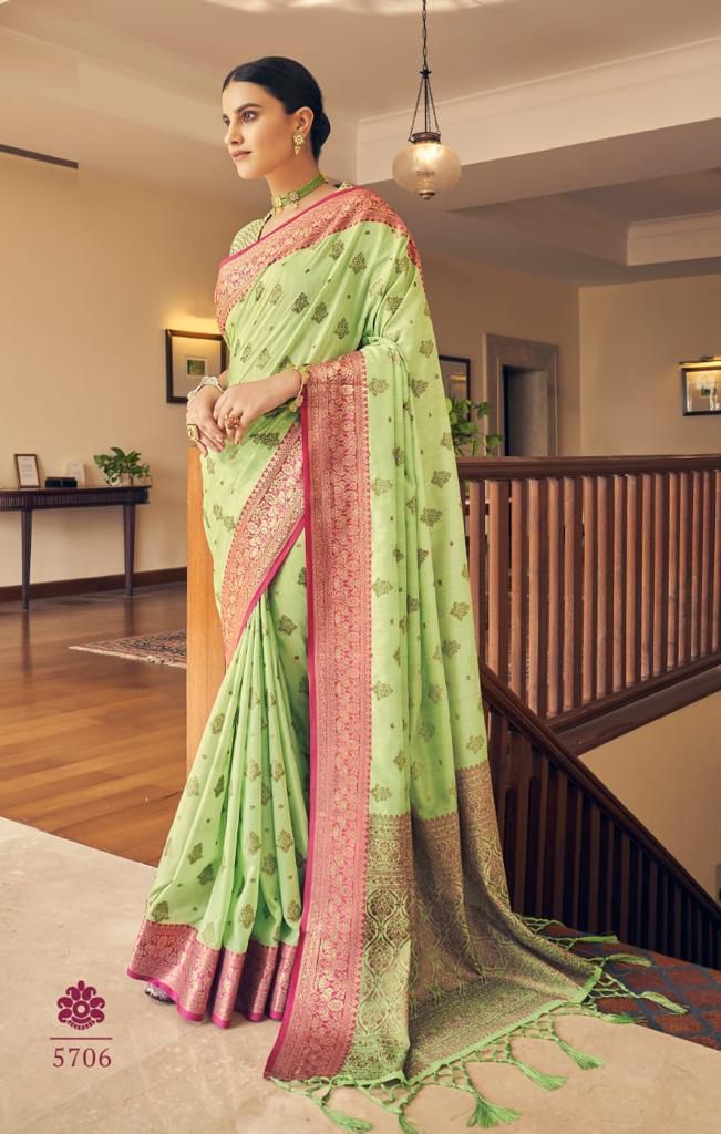 Lekha MN Festive Collection Soft Silk Gold Zari Weaving Saree
