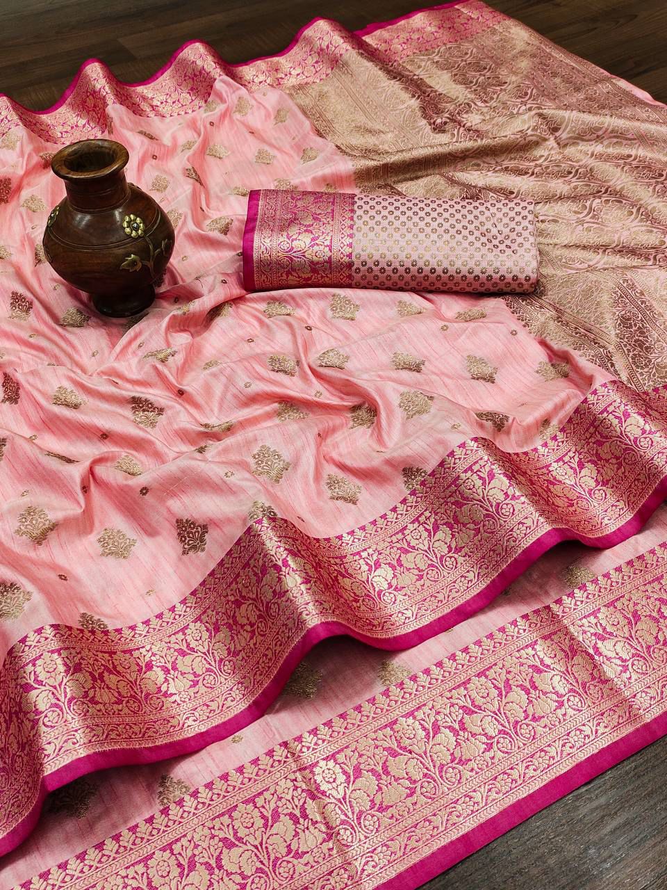 Lekha MN Festive Collection Soft Silk Gold Zari Weaving Saree
