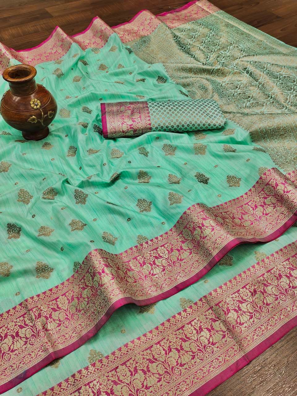 Lekha MN Festive Collection Soft Silk Gold Zari Weaving Saree