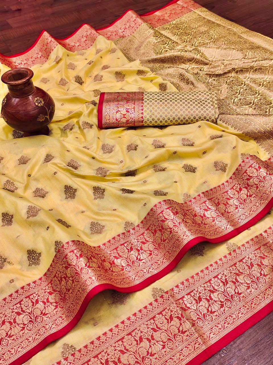 Lekha MN Festive Collection Soft Silk Gold Zari Weaving Saree
