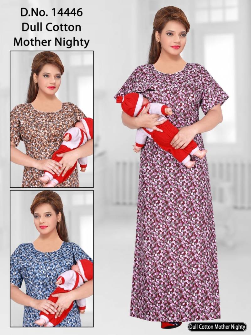 Seven cross 14442 TO 14276 Cotton Printed Mother Nighty Suit Collection