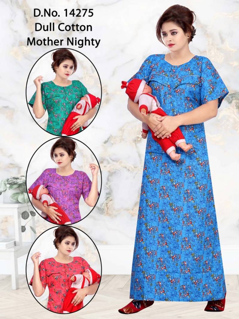 Seven cross 14442 TO 14276 Cotton Printed Mother Nighty Suit Collection