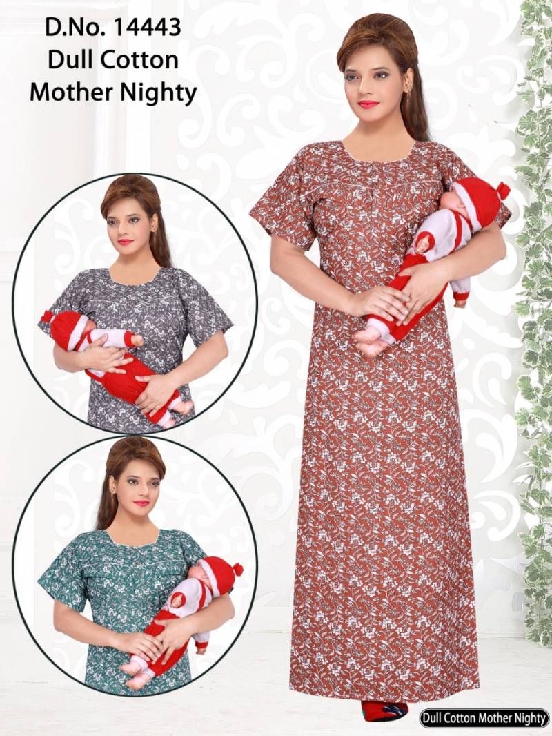 Seven cross 14442 TO 14276 Cotton Printed Mother Nighty Suit Collection