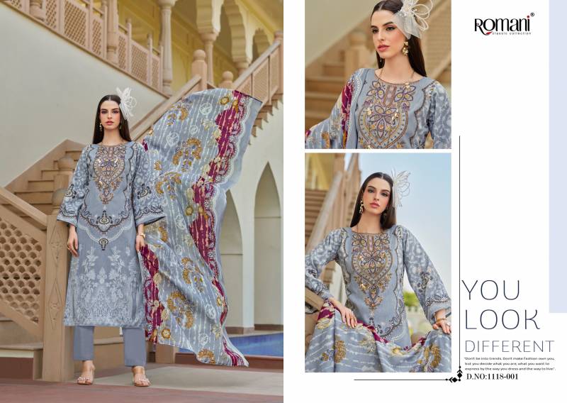 Romani Aarzu Vol 23 Cotton Printed Embroidery Dress Material