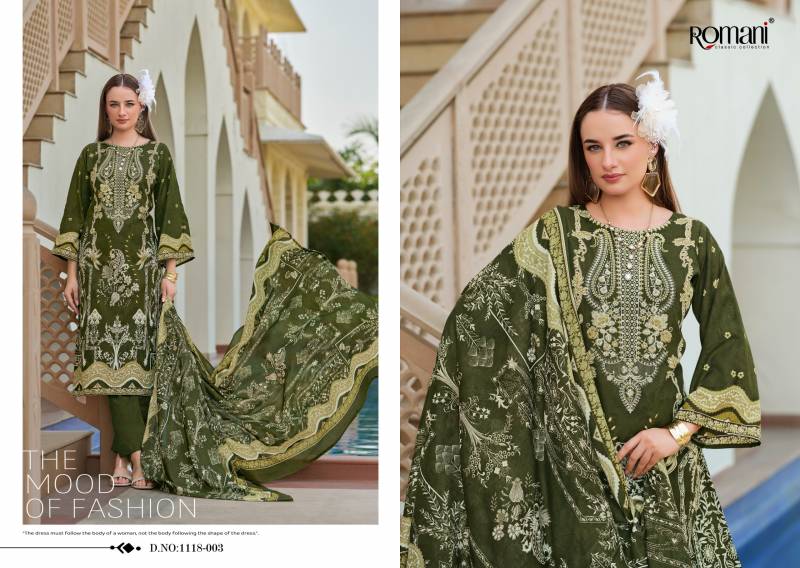 Romani Aarzu Vol 23 Cotton Printed Embroidery Dress Material
