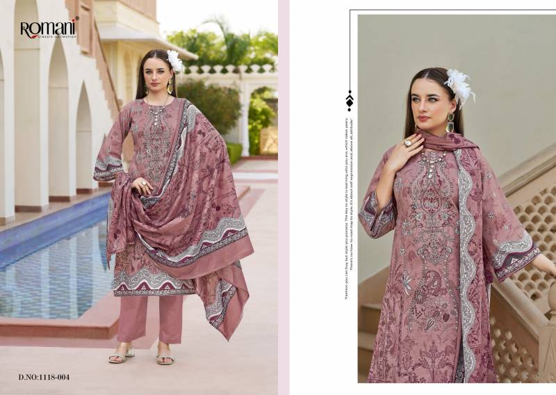 Romani Aarzu Vol 23 Cotton Printed Embroidery Dress Material
