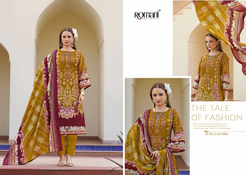 Romani Aarzu Vol 23 Cotton Printed Embroidery Dress Material