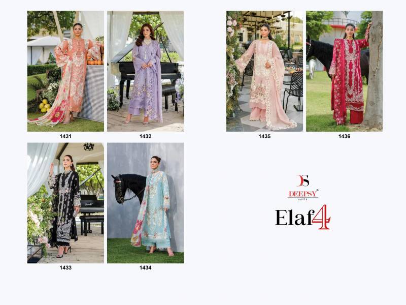 Deepsy Elaf 4 Cotton With Embroidery Work Pakistani Salwar Kameez