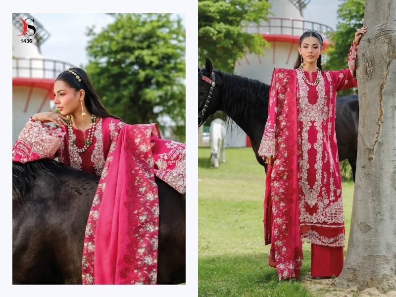 Deepsy Elaf 4 Cotton With Embroidery Work Pakistani Salwar Kameez