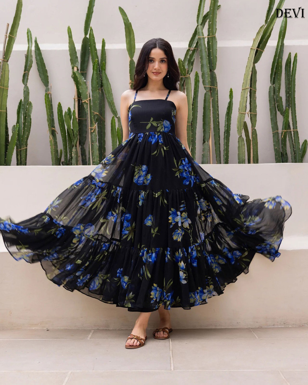 Devi Vol 10 Faux Georgette Heavy Digital Printed Fancy Gown