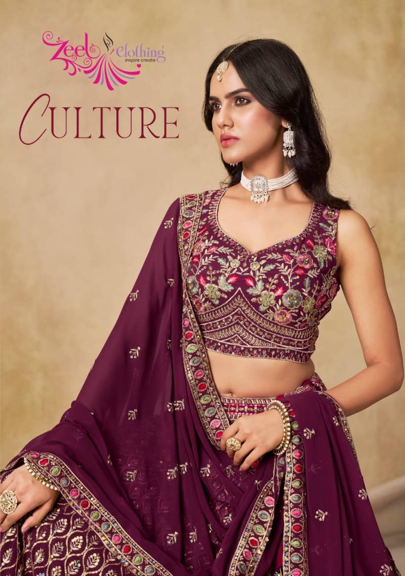 Zeel Culture Georgette Thread And Embroidery Work Lehenga Choli