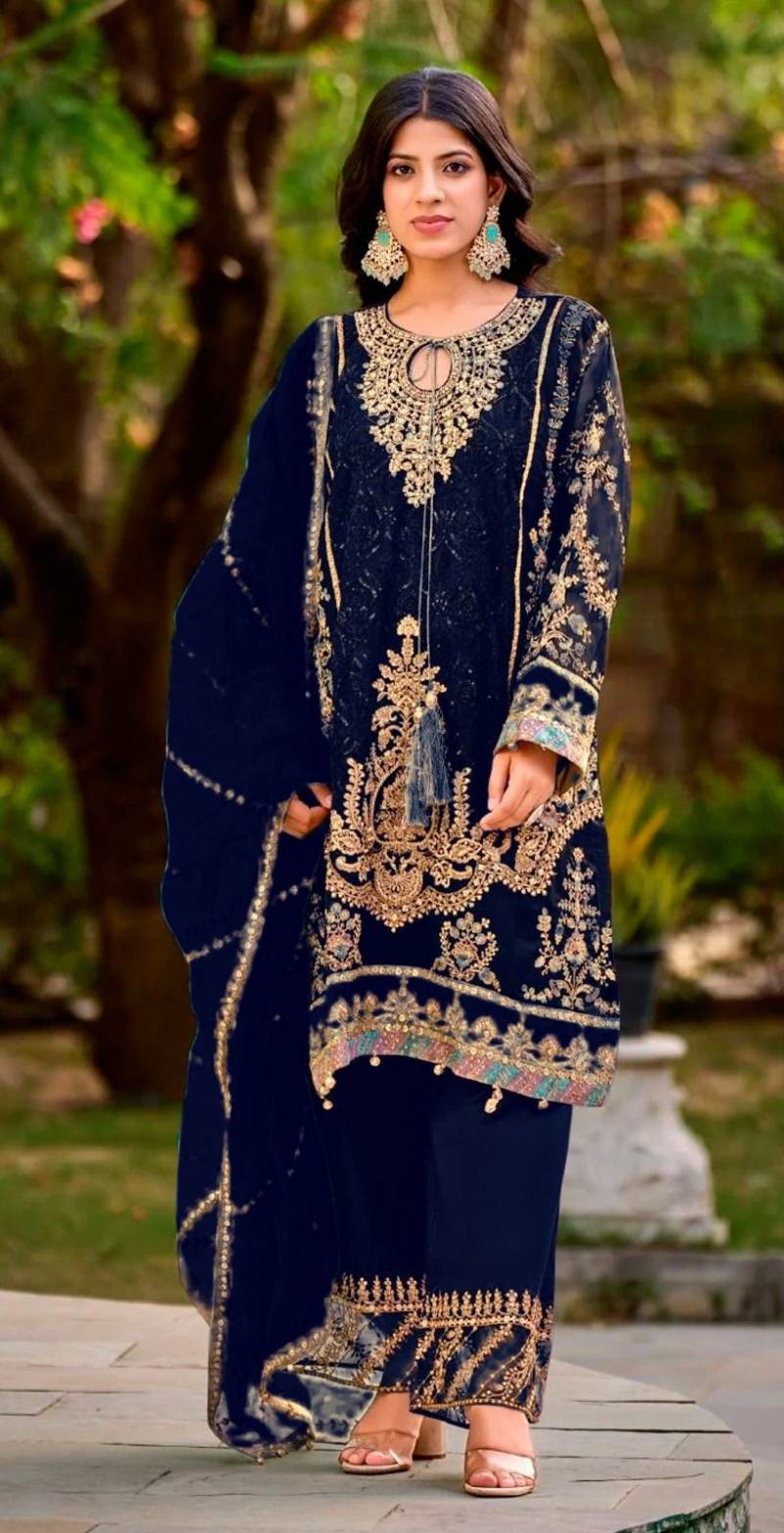 Bilqis B 215 A To D Velvet With Embroidered Pakistani Salwar Kameez