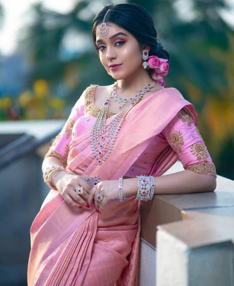 Soft Silk 3016 Lichi Soft Silk Rich Pallu Wedding Wear Saree
