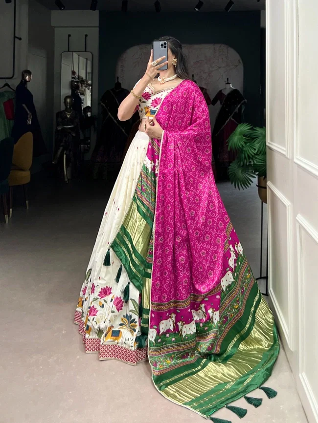Lekha Yf 1437 Khadi Cotton Embroidery Worked Designer Lehenga Choli Collection