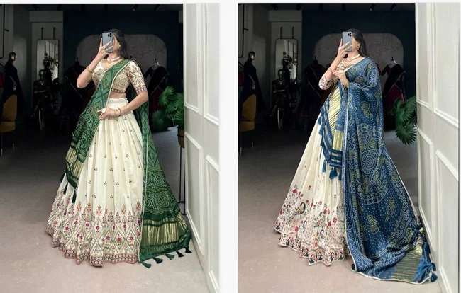 Lekha Yf 1437 Vol 2 Khadi Cotton Embroidery Worked Designer Lehenga Choli Collection