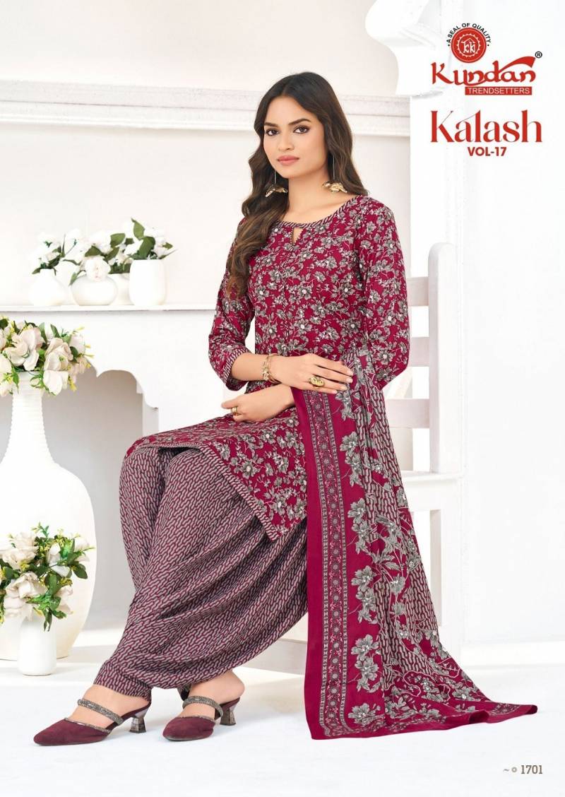 Kundan Kalash Vol 17 Cotton Printed Top With Bottom Dupatta