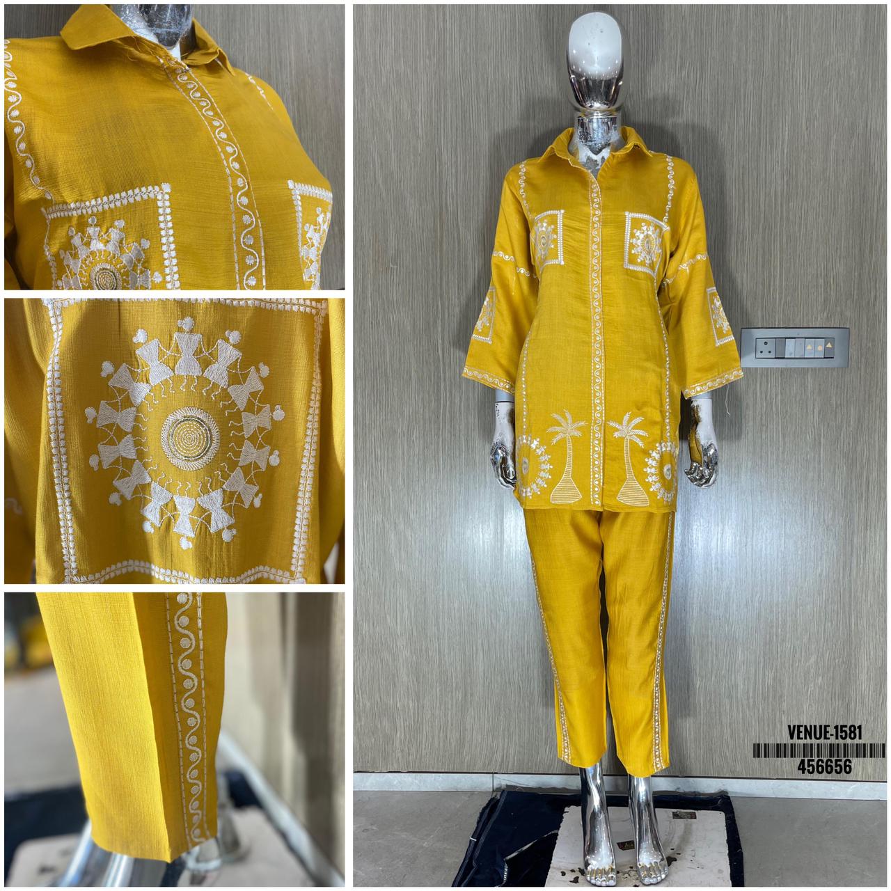 Swt Venue Vol 4 Fancy Vertical Silk Heavy Embroidery Co Ord Set