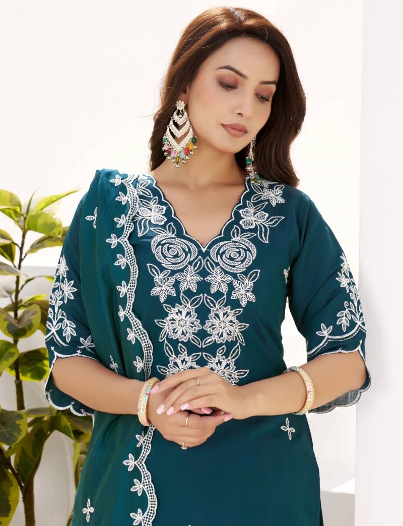 9Star Fashion Namo Hit Vol 1 Roman Silk Designer Kurti With Bottom Dupatta