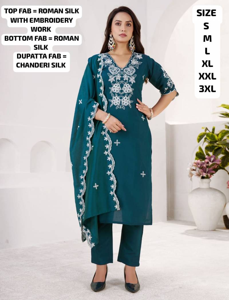 9Star Fashion Namo Hit Vol 1 Roman Silk Designer Kurti With Bottom Dupatta