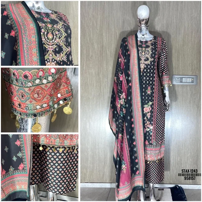 Swt Stax vol 2 Silk crape Pakistani Readymade Dress With Dupatta
