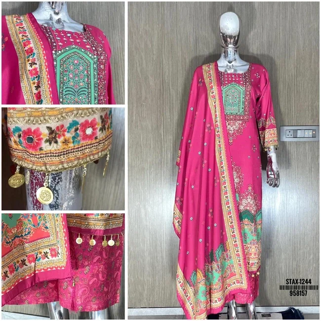 Swt Stax vol 3 Silk crape Pakistani Readymade Dress With Dupatta